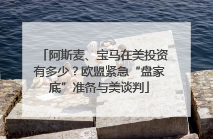 阿斯麦、宝马在美投资有多少？欧盟紧急“盘家底”准备与美谈判