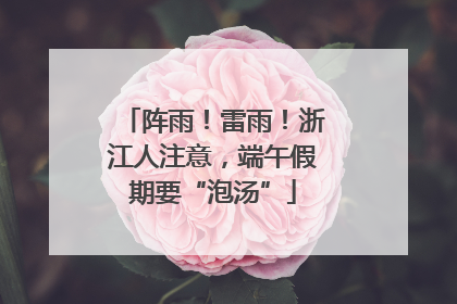 阵雨！雷雨！浙江人注意，端午假期要“泡汤”