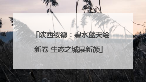 陕西绥德：碧水蓝天绘新卷 生态之城展新颜