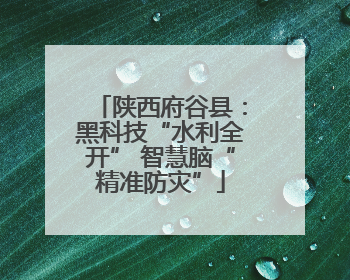 陕西府谷县：黑科技“水利全开” 智慧脑“精准防灾”