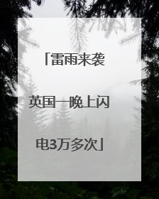 雷雨来袭 英国一晚上闪电3万多次