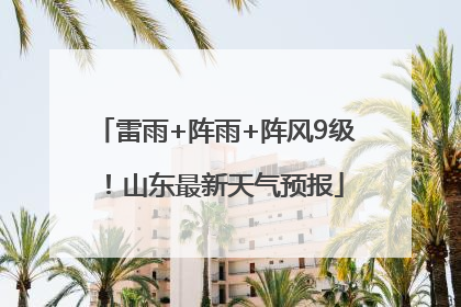 雷雨+阵雨+阵风9级！山东最新天气预报