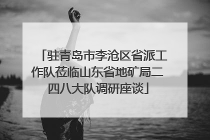 驻青岛市李沧区省派工作队莅临山东省地矿局二四八大队调研座谈
