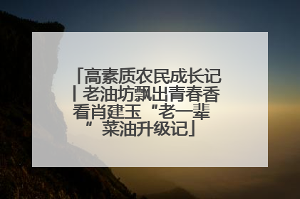 高素质农民成长记丨老油坊飘出青春香 看肖建玉“老一辈”菜油升级记