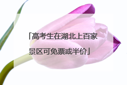 高考生在湖北上百家景区可免票或半价