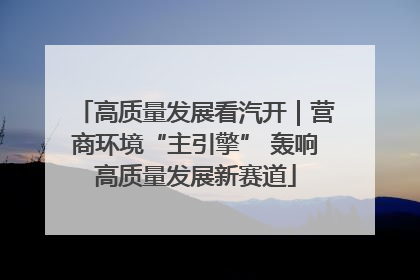 高质量发展看汽开｜营商环境“主引擎” 轰响高质量发展新赛道
