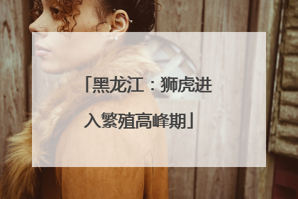 黑龙江：狮虎进入繁殖高峰期