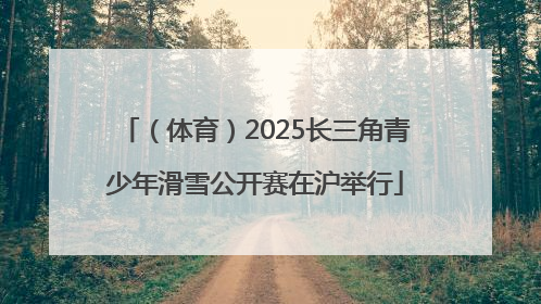 （体育）2025长三角青少年滑雪公开赛在沪举行