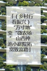 （乡村行·看振兴）“方寸地”变“微农场” 山西神池小庭院拓宽致富路