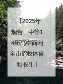 2025年烟台一中等14所高中面向全市招收体育特长生