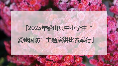 2025年铅山县中小学生“爱我国防”主题演讲比赛举行