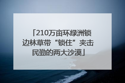 210万亩环绿洲锁边林草带“锁住”夹击民勤的两大沙漠