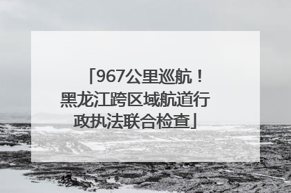 967公里巡航！黑龙江跨区域航道行政执法联合检查