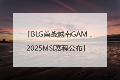 BLG首战越南GAM，2025MSI赛程公布